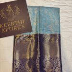 Priya Elegant Blue and silver semi silk Saree with Intricate Floral Design